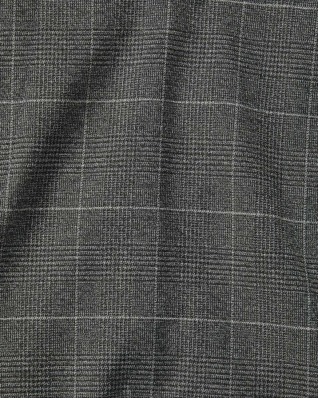 Tailored-Fit Grey Checkered Suit Pant