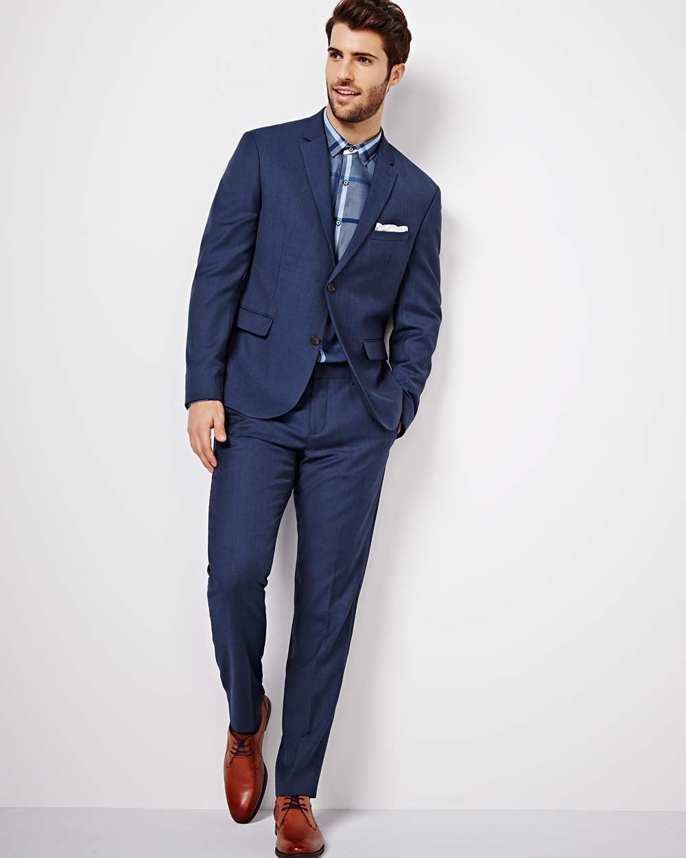 Athletic Fit Blue Blazer Regular RW&CO.