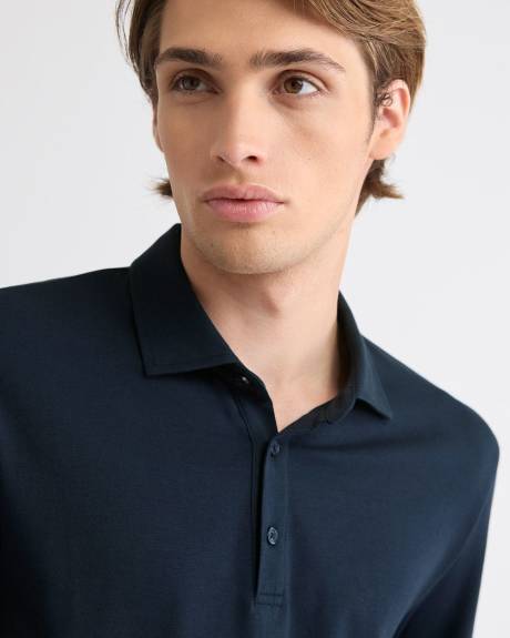 Long-Sleeve Supima (R) Cotton Polo