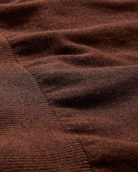 Long-Sleeve Sweater with Johnny Collar