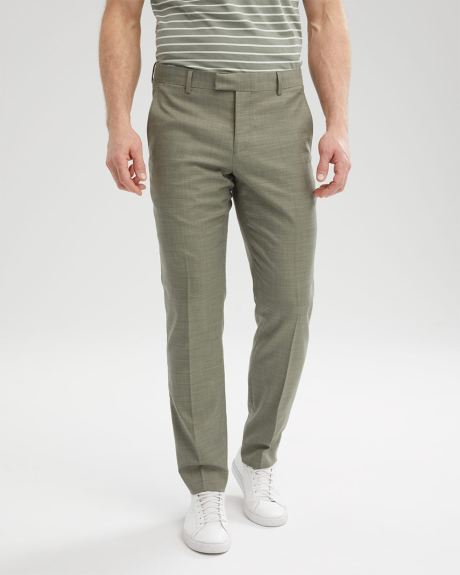 Pantalon de Complet Coupe Étroite Vert Pâle