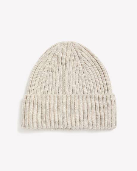 Ribbed Wool-Blend Beanie