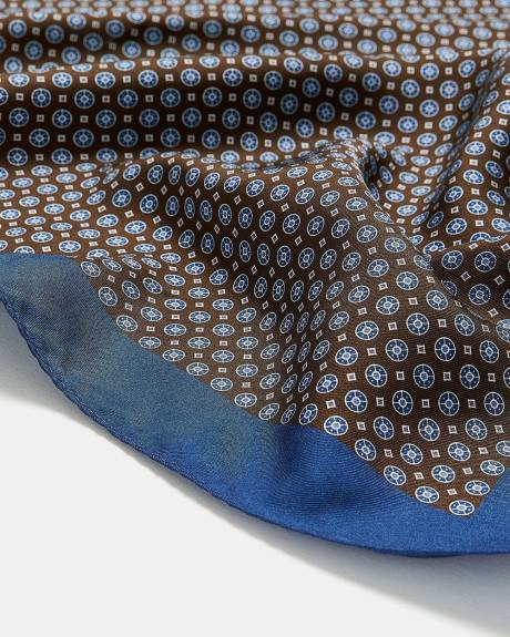 Foulard R&eacute;versible &agrave; Motif G&eacute;om&eacute;trique