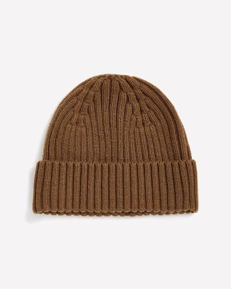 Ribbed Wool-Blend Beanie