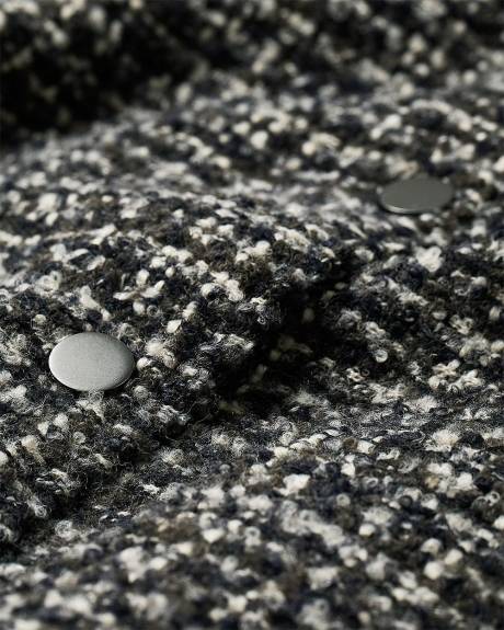 Veste Aviateur en Tricot Bouclé