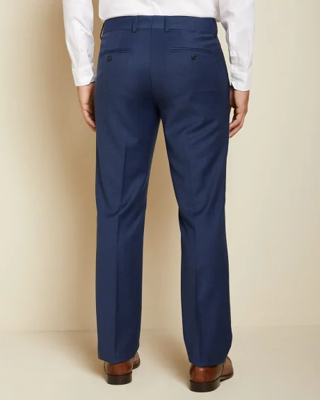 Essential Tailored Fit Blue Wool-Blend Suit Pant - 34''