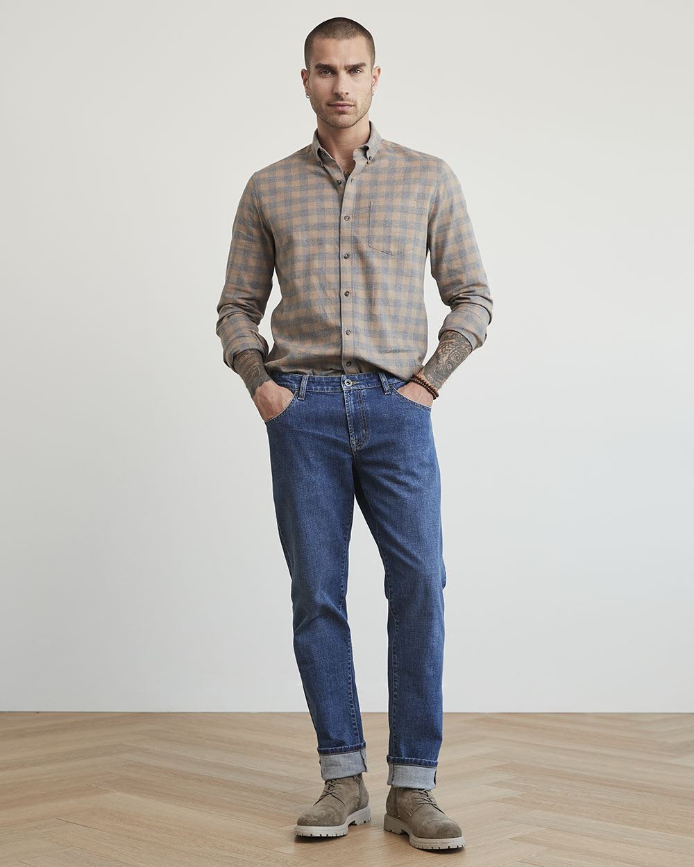 Slim-Fit Plaid Flannel Shirt | RW&CO.