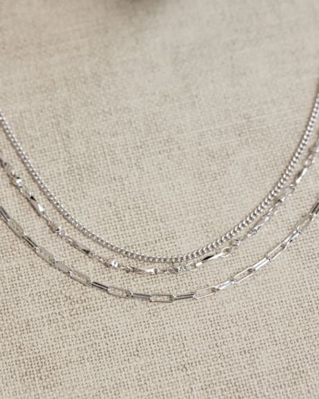 Three-Row Chain Necklace