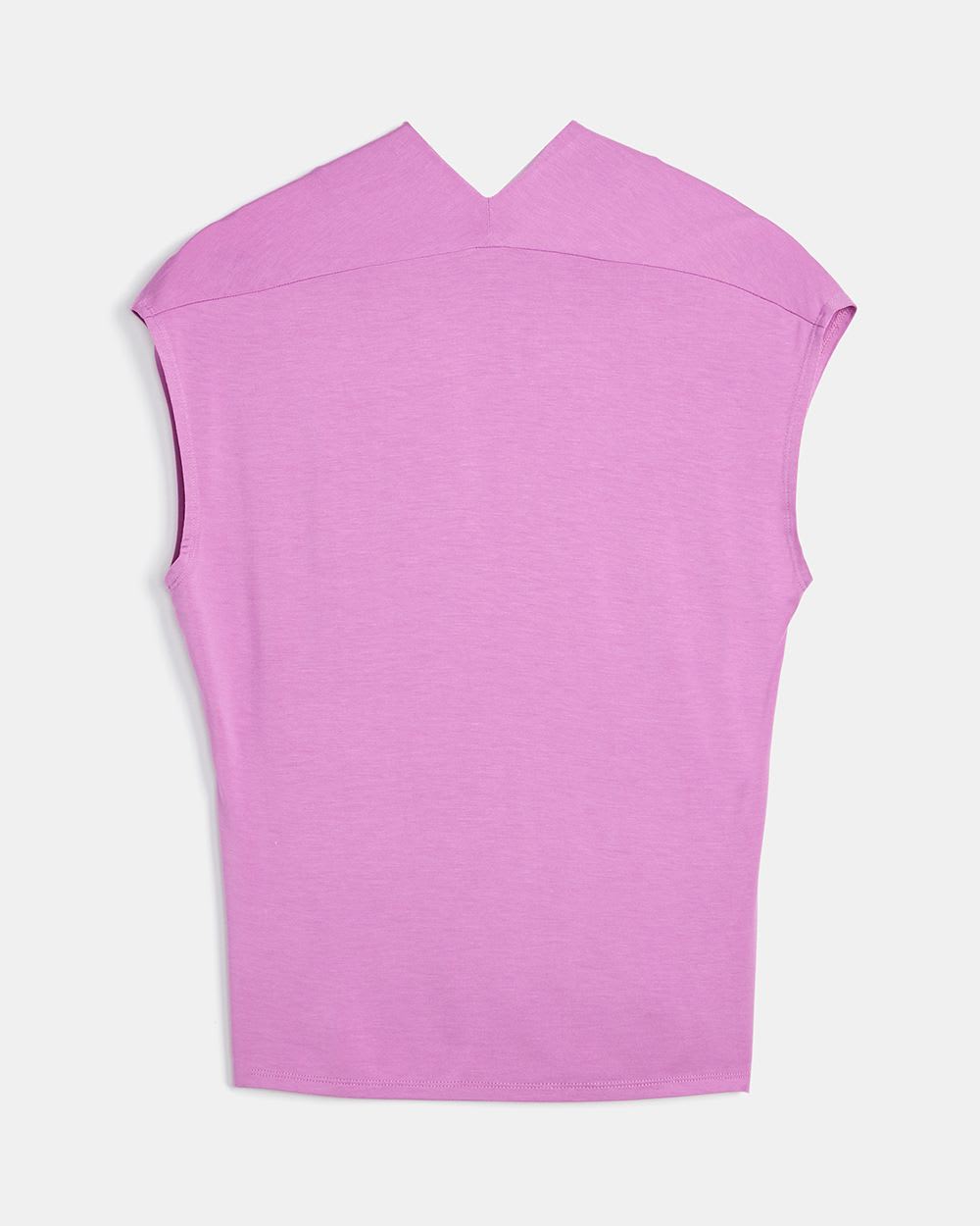 Extended-Sleeve V-Neck Fitted T-Shirt