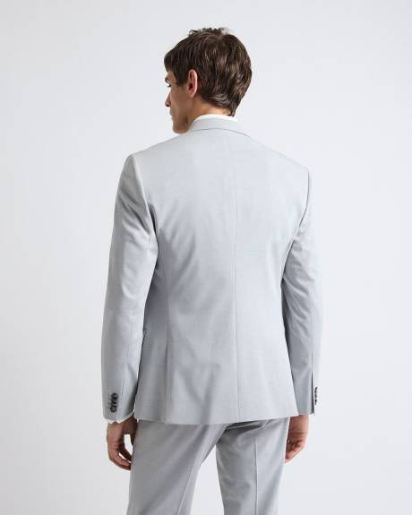 Veston de Complet Gris P&acirc;le &agrave; Coupe &Eacute;troite