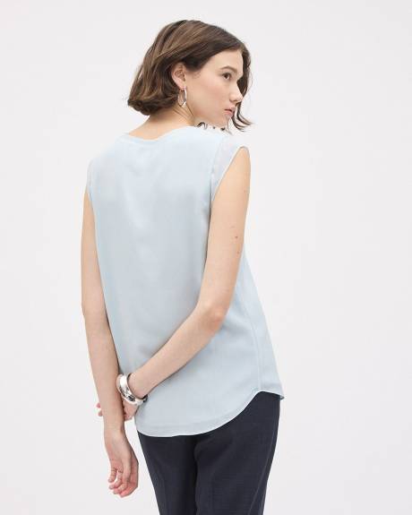 Blouse &agrave; Manches Tr&egrave;s Courtes et Col Rond