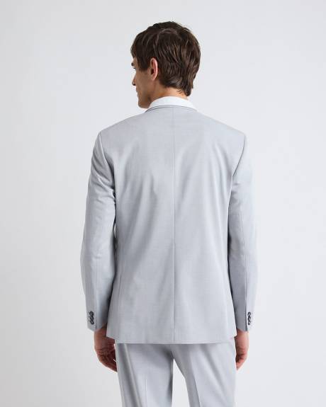 Veston de Complet D&eacute;contract&eacute; Gris P&acirc;le &agrave; Boutonnage Double