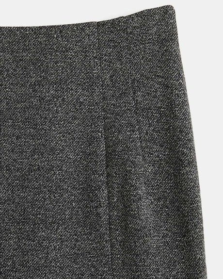 High-Waisted Straight Tweed Mini Skirt - 19.25"