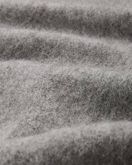 Solid Wool Scarf with Fringes