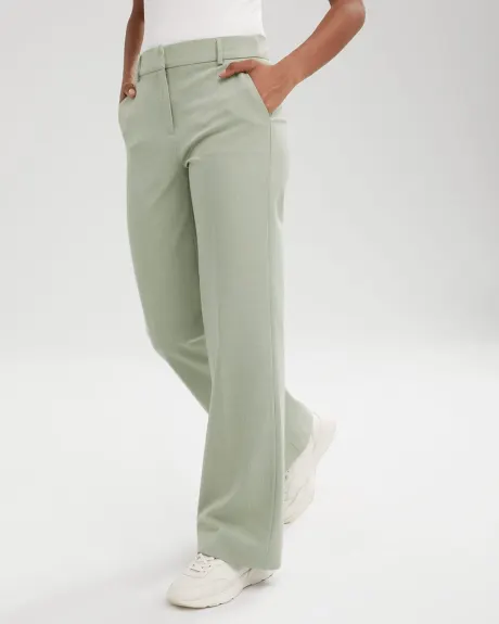 Pale Green Signature High-Waisted Wide Leg Pant - 33"
