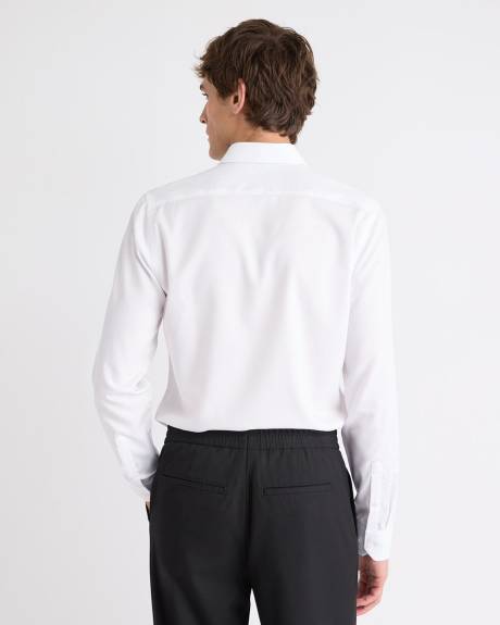 Chemise Habillée Unie à Coupe Étroite en Coton Modal