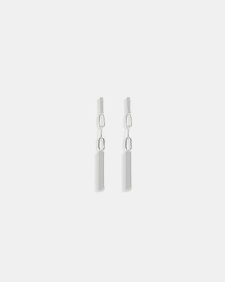 Stick and Chain Pendant Earrings