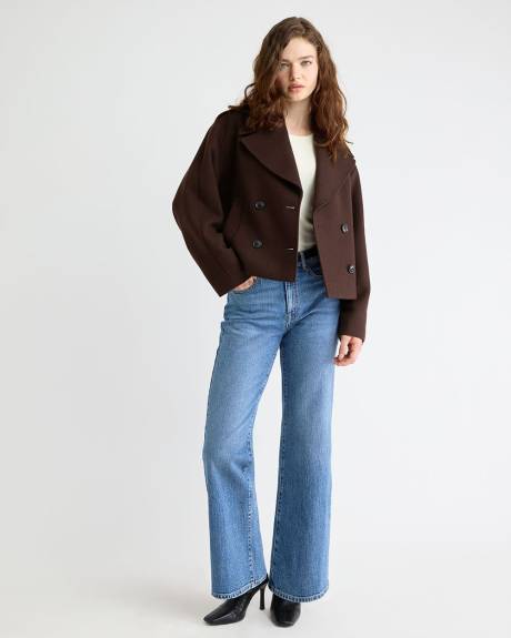 Wool-Blend Double-Breasted Coat