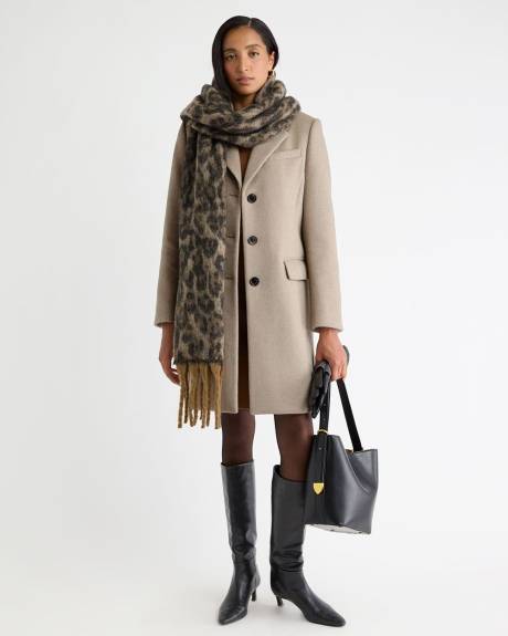 Classic Wool-Blend Three-Button Coat