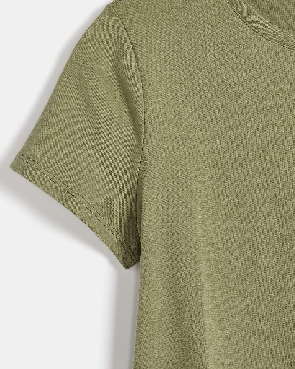 Solid Heavy Cotton Crew-Neck Short-Sleeve T-Shirt