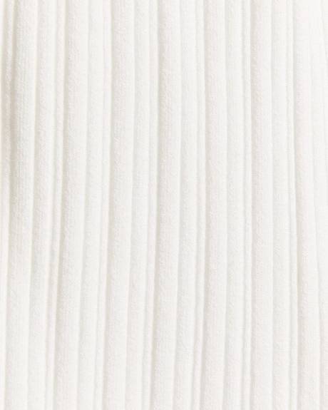 Haut C&ocirc;tel&eacute; Boutonn&eacute; Sans Manches &agrave; Col Rond