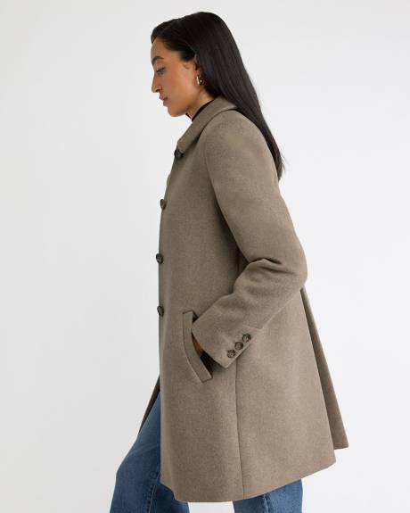 Wool-Blend Preppy Coat