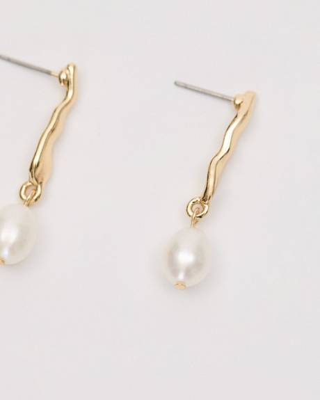 Boucles d'Oreilles Modernes avec Perles