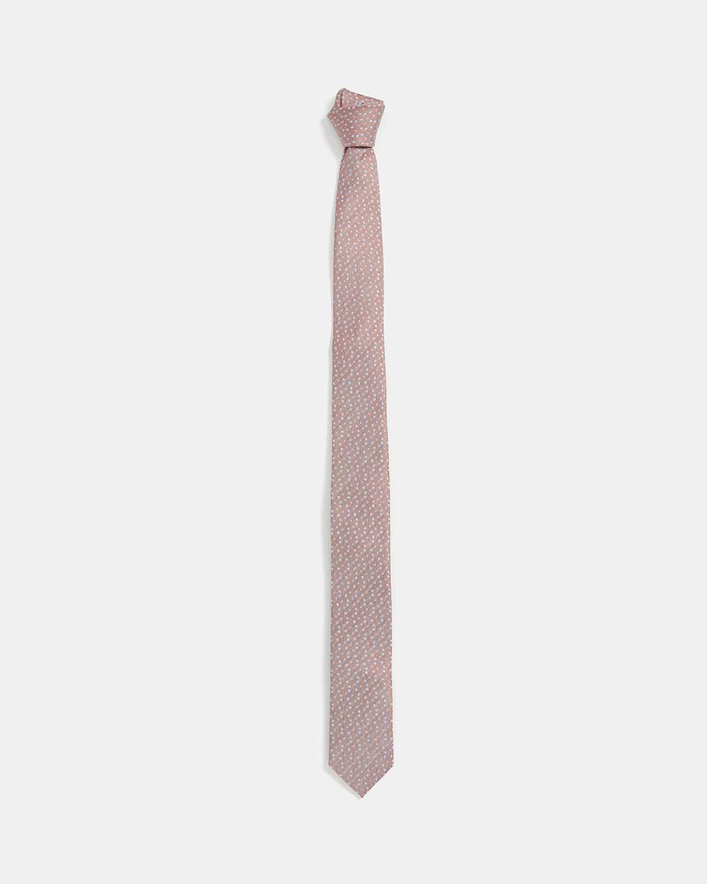 Skinny Pink Tie with Motif