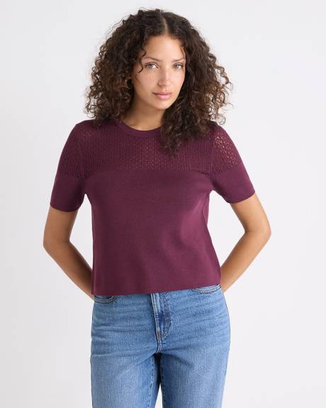 Pull Court à Manches Courtes et Col Rond