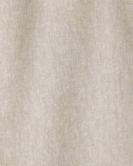 Linen-Blend Bomber Jacket