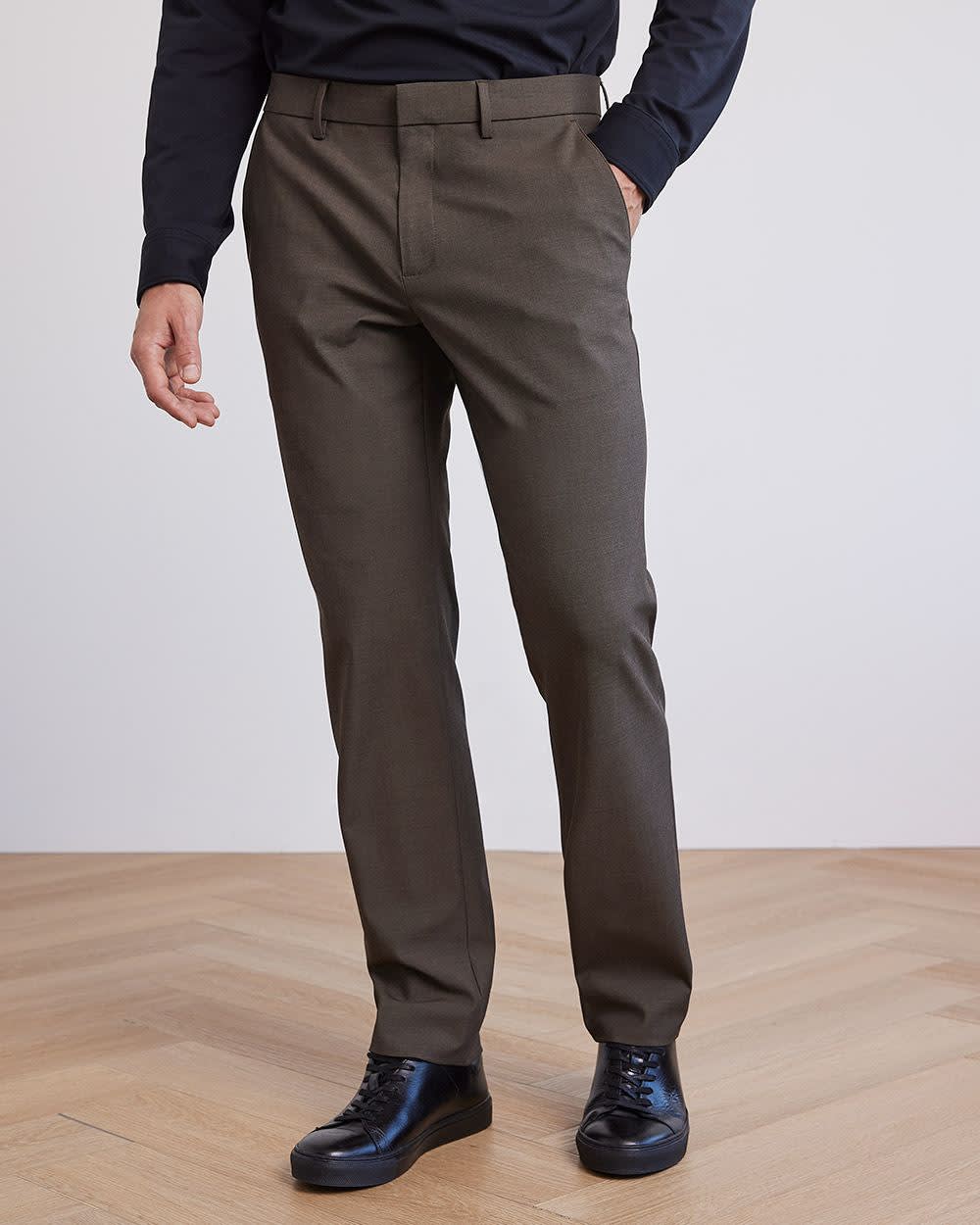 Tailored-Fit Taupe City Pant | RW&CO.