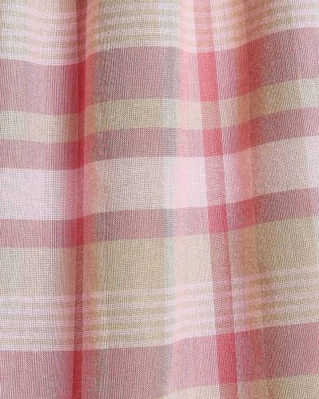 Sleeveless Fit-and-Flare Midi Dress with Smocked Top