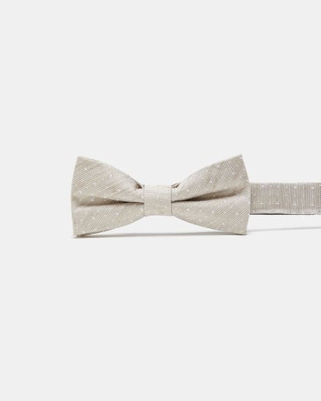 Beige Bow Tie with Dots