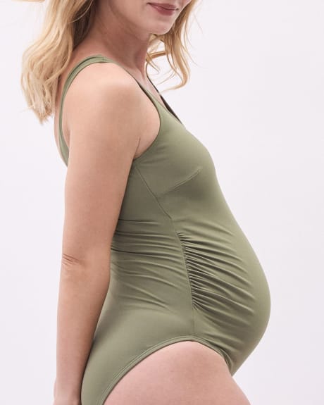 U-Neck One-Piece Swimsuit - Thyme Maternity