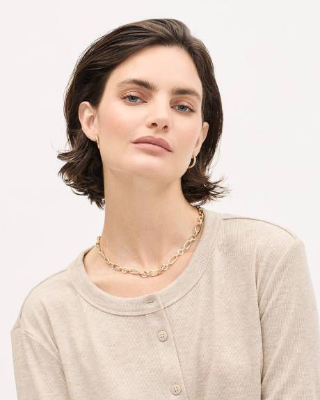 Collier Dor&eacute; &agrave; Maillons