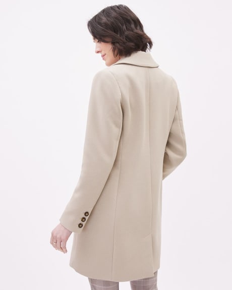 Classic Twill Coat with Flap Pockets at Chest