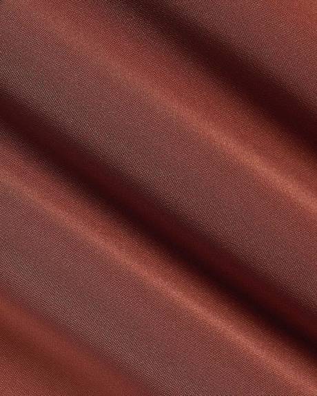 Pantalon en Satin &agrave; Jambe Ballon et Taille Haute