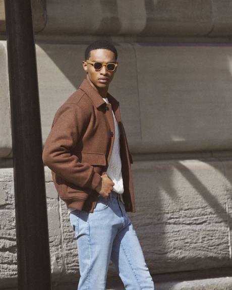 Herringbone Wool-Blend Jacket