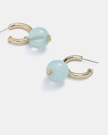 Aqua Stone Drop Earrings