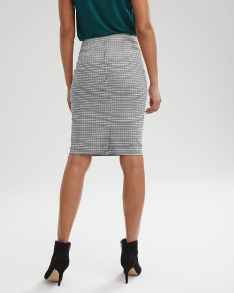 Mid-Rise Twill Plaid City Skirt