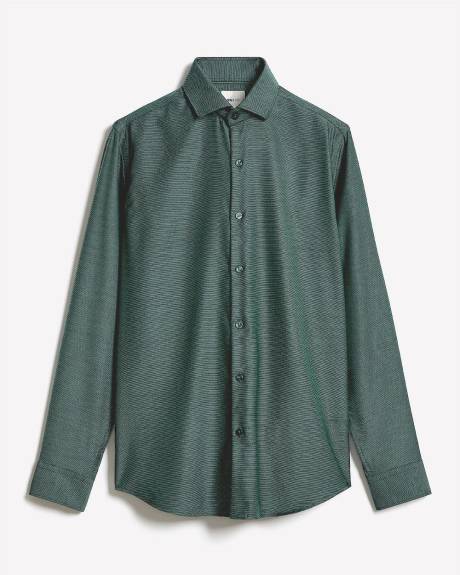 Tailored-Fit Two-Tone Dobby Dress Shirt