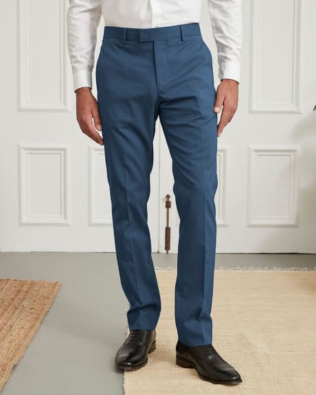 Slim Fit Steel Blue Suit Pant - 32"
