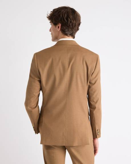 Slim-Fit Golden Brown Suit Blazer