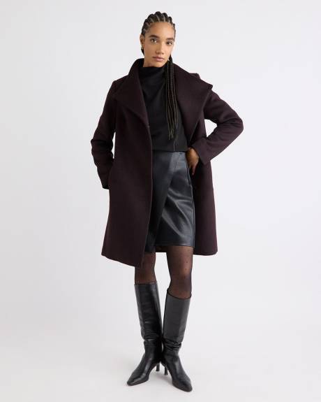 Blouse Sans Manches à Col Montant Drapé