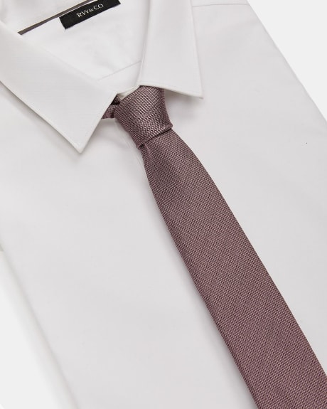 Regular Textured Raspberry Tie