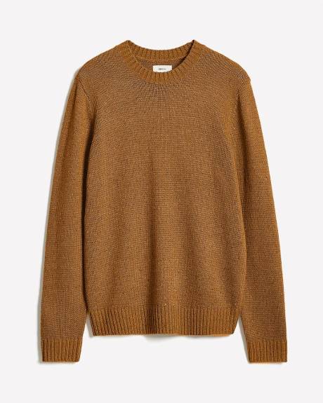 Pull Moucheté à Col Rond et Manches Longues