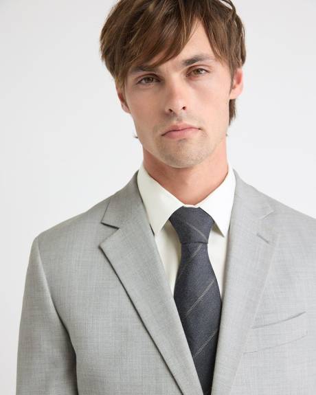 Charcoal Wide Tie with Stripes