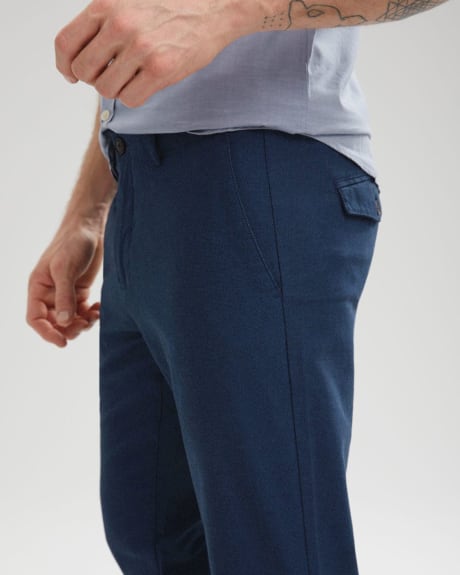 Pantalon Chino Classique Texturé Coupe Étroite