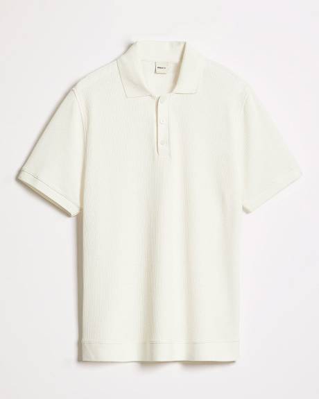 Polo Côtelé à Manches Courtes