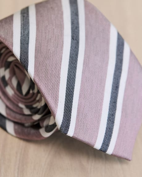 Striped Lilac Regular Tie